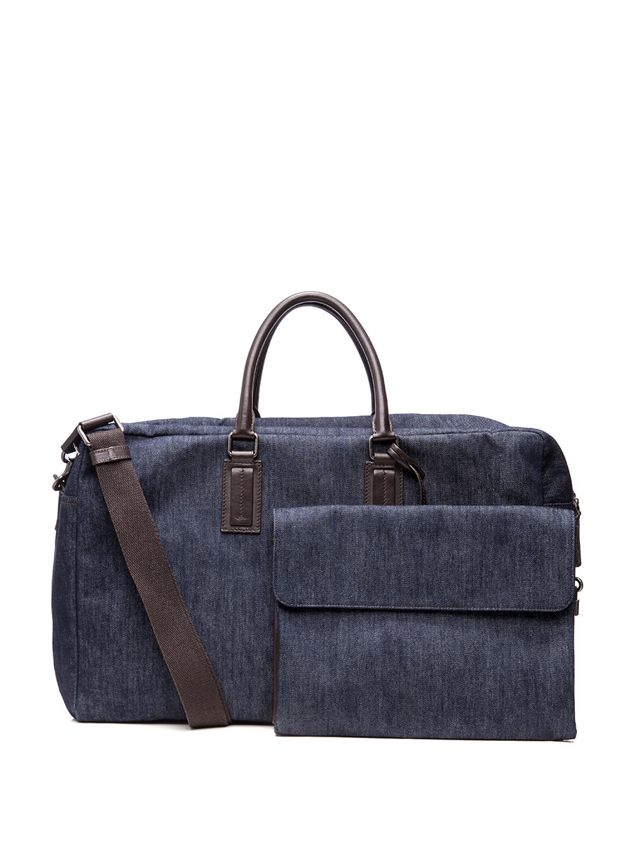 Dolce&Gabbana 牛仔蓝拼皮子母手提包