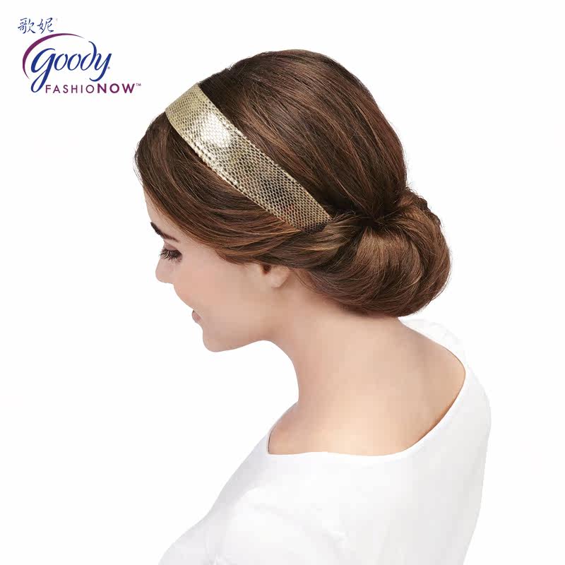 Goody/歌妮进口 美国发饰 双面零压发带 PU蛇纹印花 正反两种效果