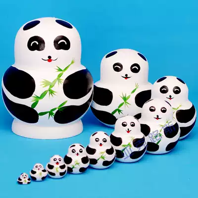 Yakrous hand painted business gift birthday gift basswood brand Russian set doll 10 layer 1093