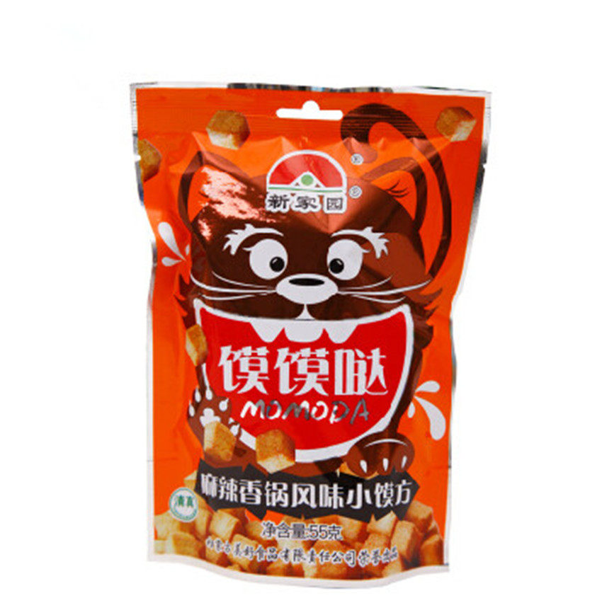【天猫超市】新家园 馍馍哒 麻辣香锅味小馍方 55g/袋 休闲零食