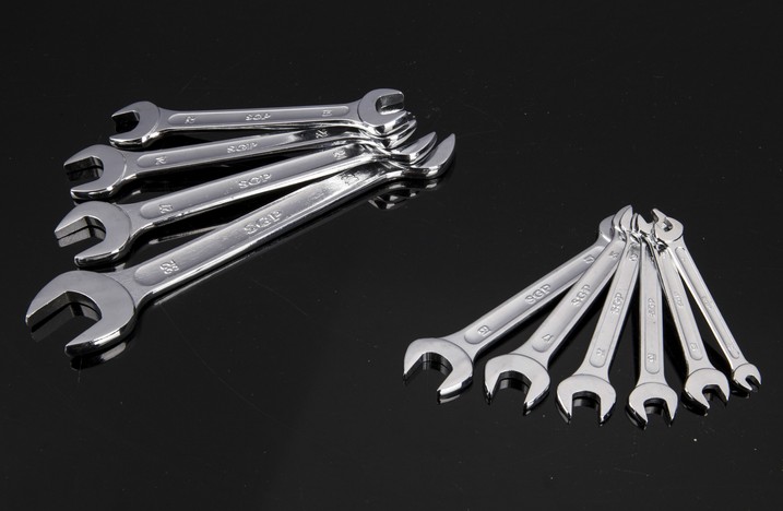 (G Green Poetry Tool) 8 pieces of sleeve (5 5-24mm) Double head Dull Wrench Suit opening wrench to stay wrench