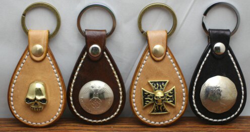 Custom imported Implanted Tanning Leather Head Layer Cow Leather Handmade Key Button Car Key Card Raising Cattle Delivery Boyfriend DIY