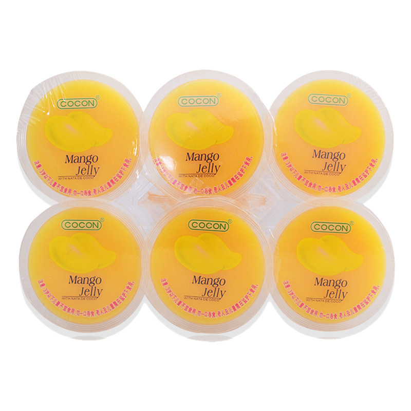 【天猫超市】马来西亚进口果冻 可康牌椰果布丁芒果味118gx6杯