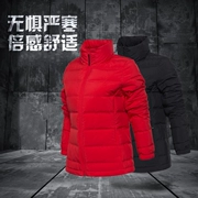 Li Ning xuống áo khoác nữ 2017 mùa đông Li Ning nữ tập luyện gió và áo khoác ngắn thấm ẩm AYMM134-2-1-3 - Thể thao xuống áo khoác