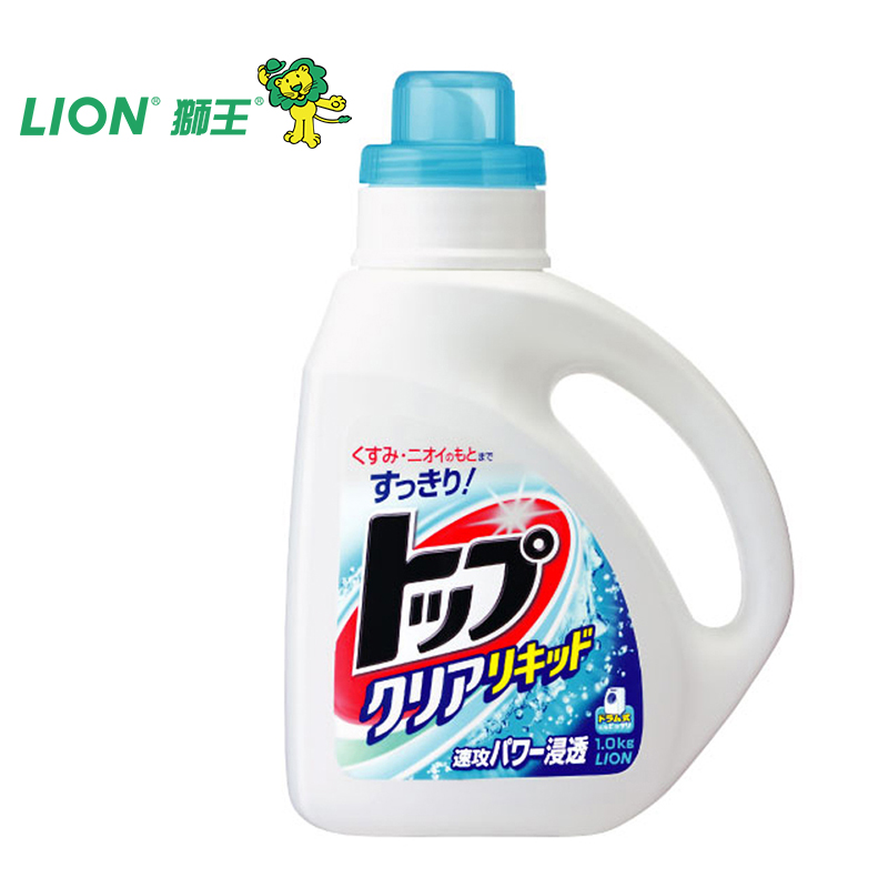 日本进口狮王TOP强效洁净洗衣液1.0kg柔顺清香除菌