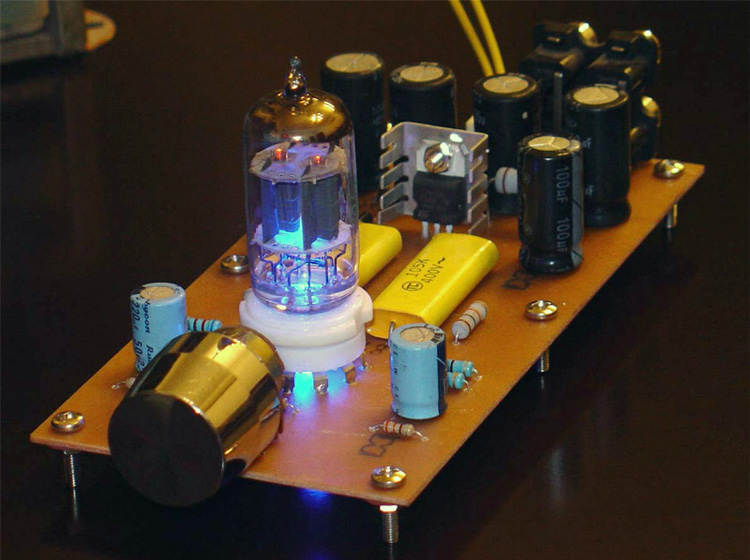 6N2 6N2 6N11 12AX7 12AX7 tube biliary power amplifier board with ultra-low voltage double or single AC12V work