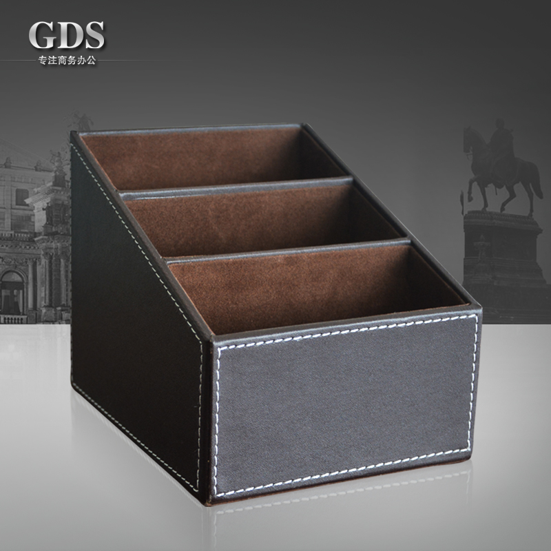 High-end Eu Style Imitation Leather Desktop Remote Control Containing Box Creativity Fashion Phone Containing Basket Seat Special Price