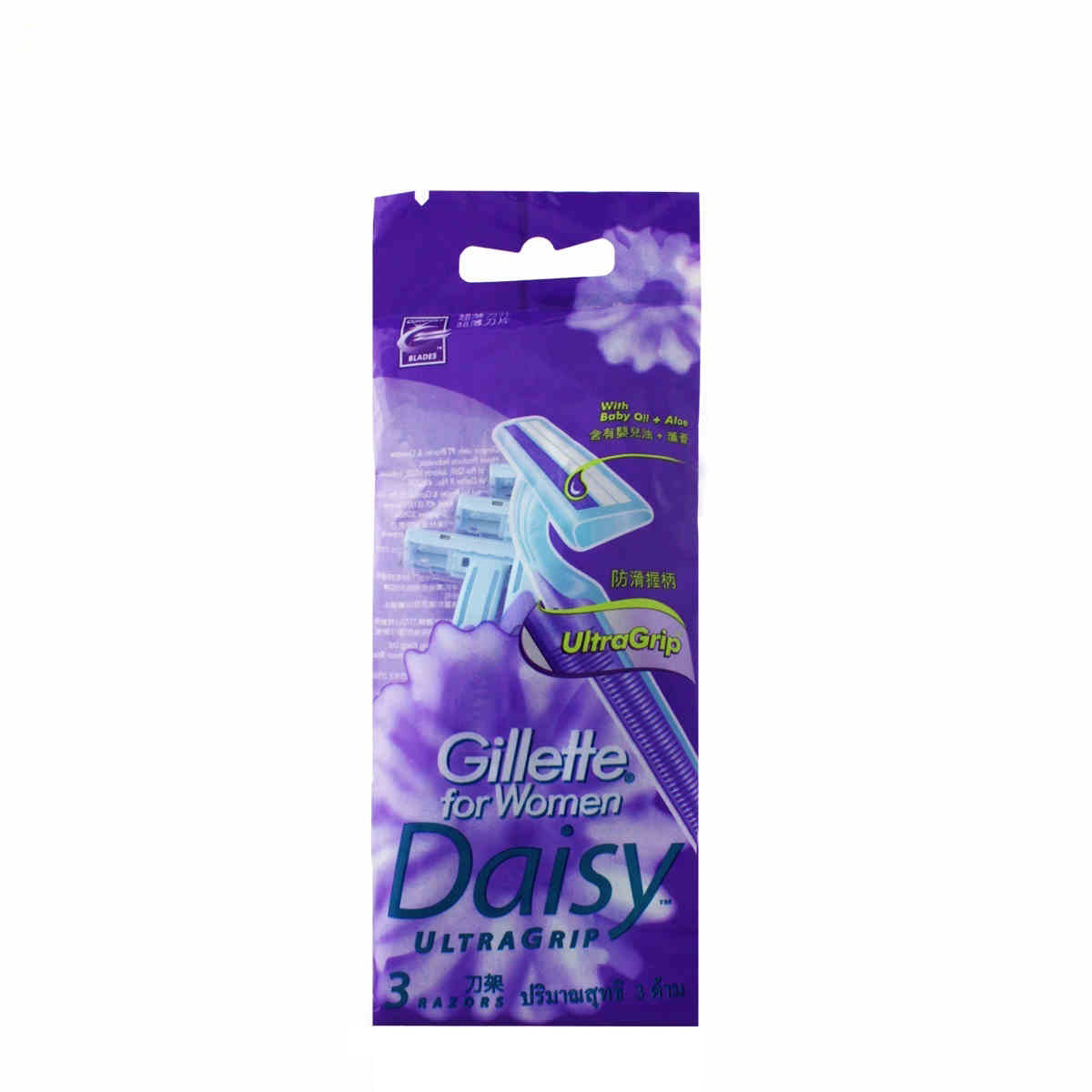 宝洁 Gillette吉列剃须刀DAISY女用轻便刀架(3支装) 正品