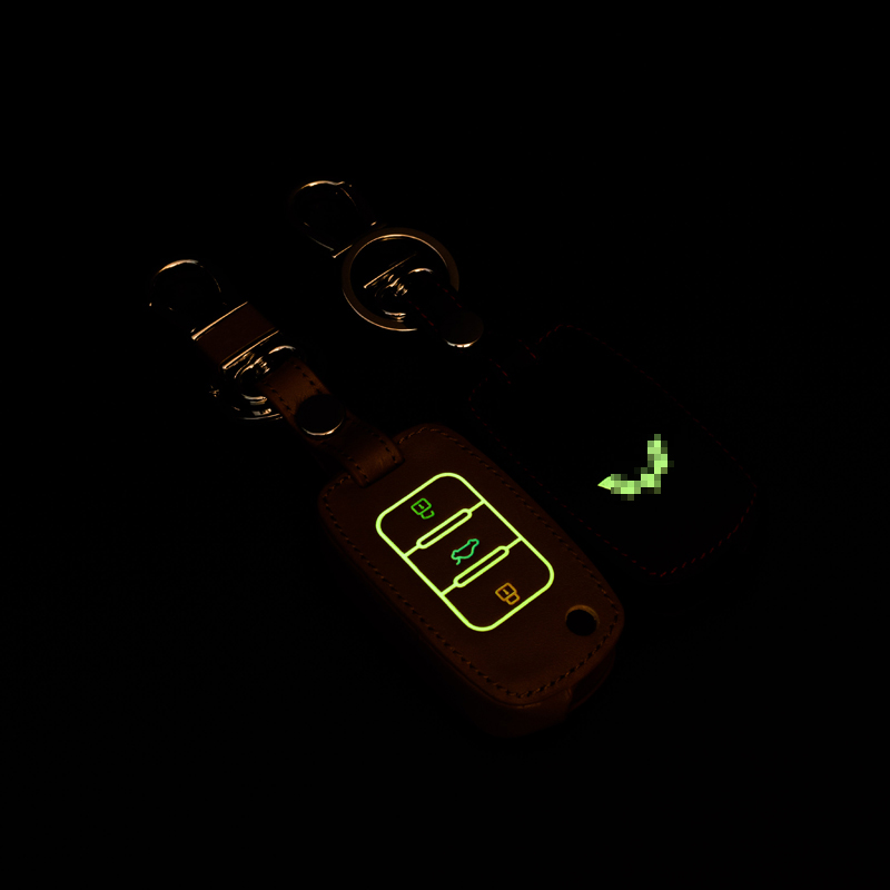 专用于五菱宏光S钥匙包套汽车遥控器保护套扣真皮夜光改装用品S1