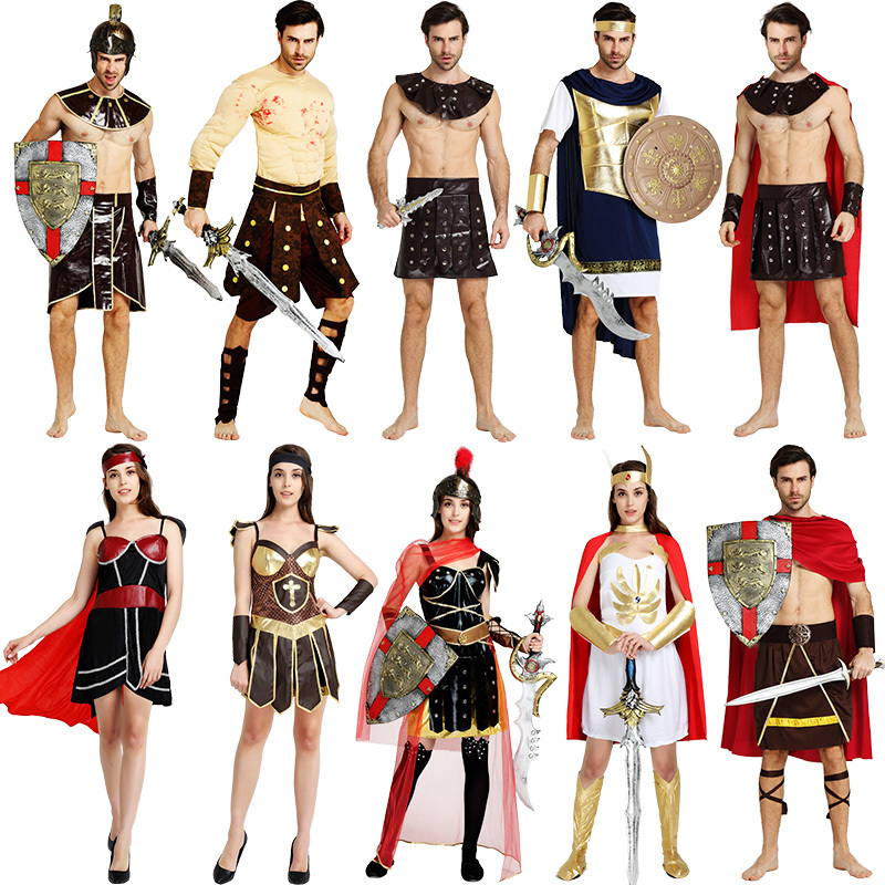 Halloween Costume Ancient Roman Warrior Italian General Costume Men's Spartan Warrior Performance Adult Ninja Costume