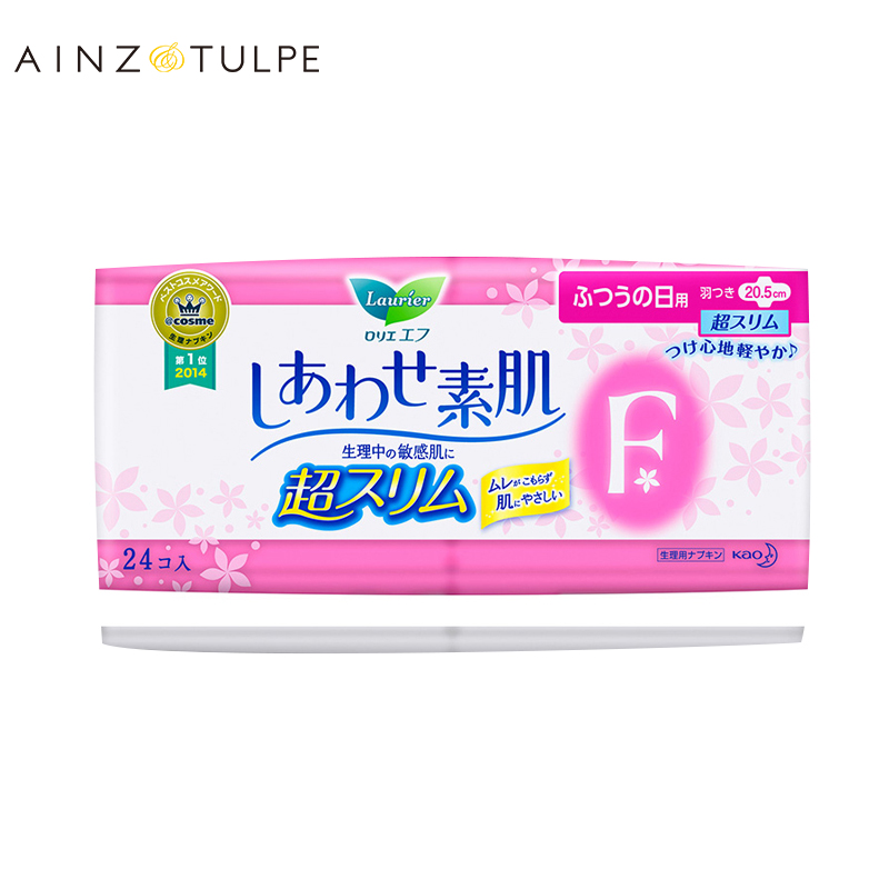 日本花王 乐而雅F系列日用卫生巾无荧光剂20.5cm*24片