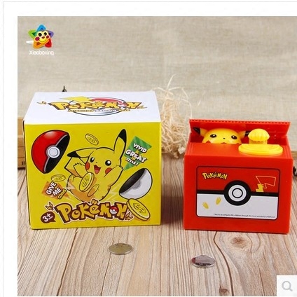 Creative Deposit Box Children's Festival Birthday Gift Pet Genie Pikachu Steal Money Deposit Money Pot Male And Female Friends Gifts