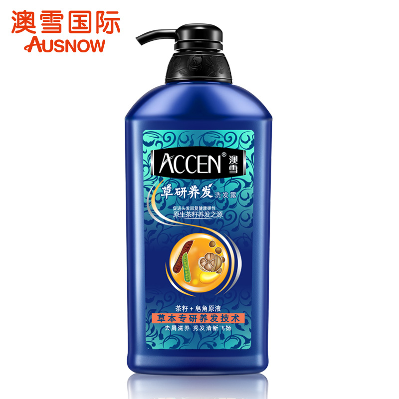澳雪草研养发洗发露750g 茶籽+皂角去屑滋养型深层洁净平衡油脂