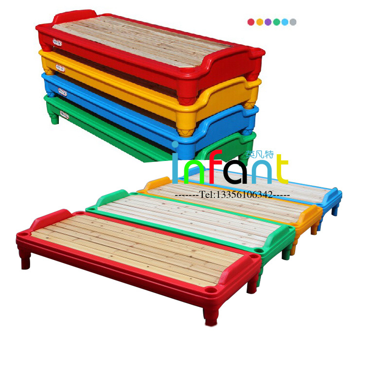 Nursery School Bunk Bed Toned Beds Children Plastic Wood Boards Afternoon Nap Tiled Bed Nursery Bed Big Windmill