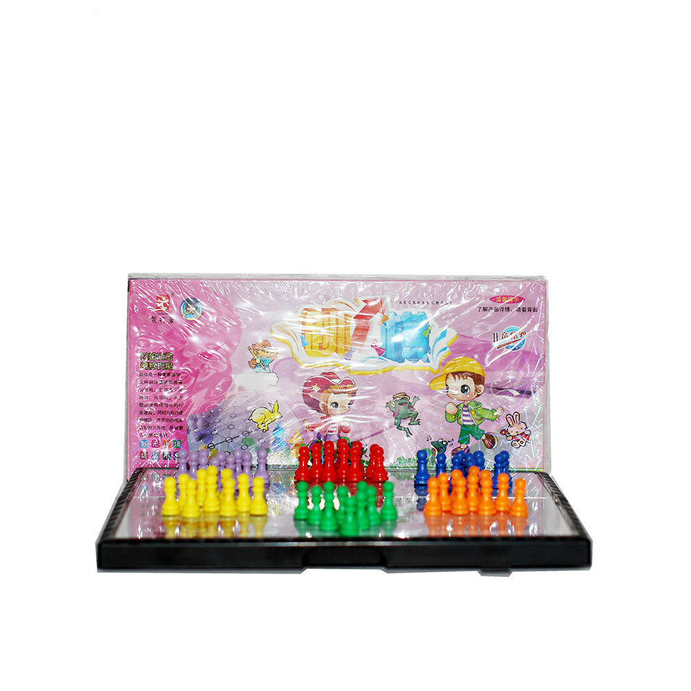 Forerunner E-6 Checkers Folding Chessboard Magnetic Pieces Small Portable Children's Educational Toys