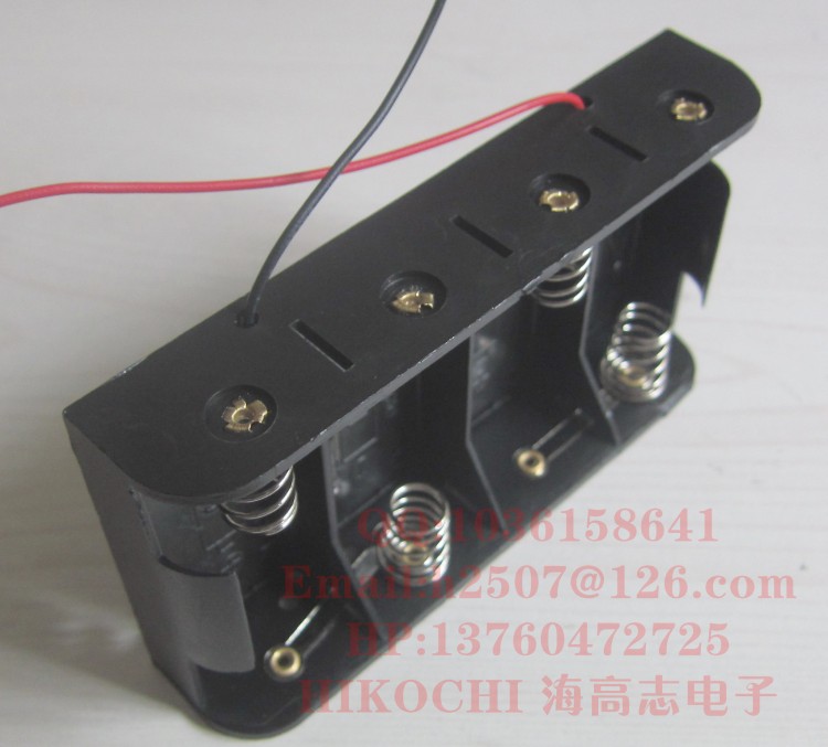 Battery box No. 2, No. 3, 4 cells 26500 C 6V 4 cells side by side in series with wires - Taobao
