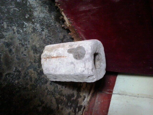 The old white stone is one of a