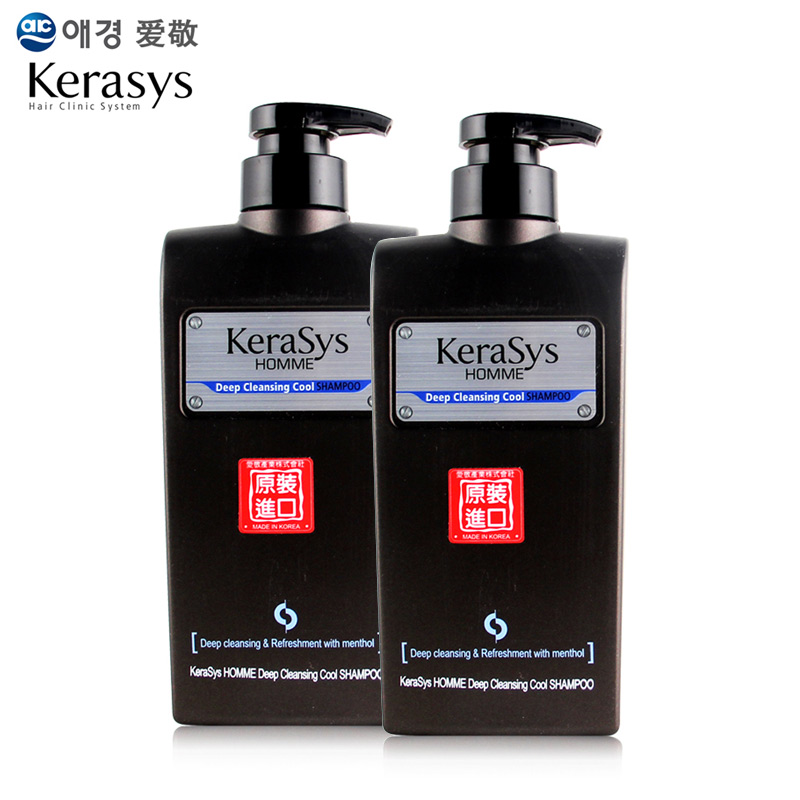 韩国进口KS/Kerasys爱敬男士洗发水套装正品 清爽控油 香水洗发露