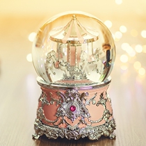 JARLL Crystal Ball Music Box Eight-sound Box Sky City Rotates Trojan to Give Gifts to Girlfriend