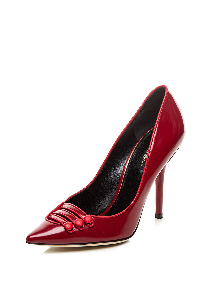 Dolce&Gabbana 红色搭扣装饰尖头高跟鞋