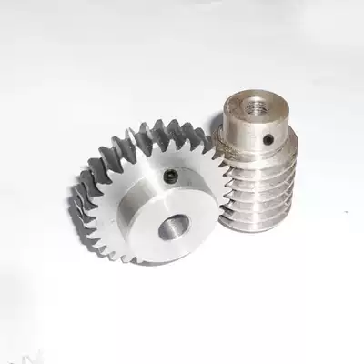 Speed ratio 1: 10 Steel worm gear worm 1 mold Metal worm reducer transmission parts installation center distance 18mm
