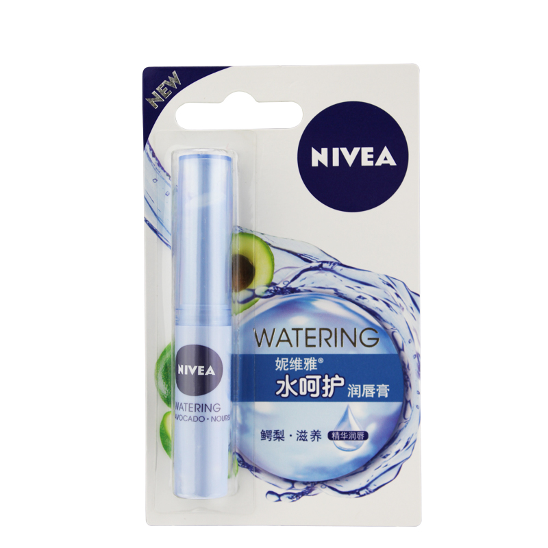 正品妮维雅 水呵护滋养精华润唇膏鳄梨2.4g 补水保湿滋润去角质