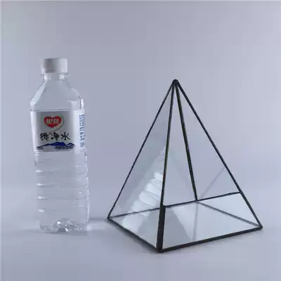 Simple triangle can hang glass flower house green plant transparent creative flower pot Moss micro landscape