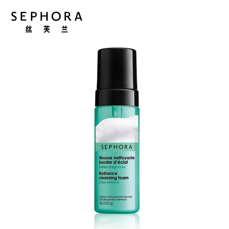 Sephora/丝芙兰洁颜卸妆泡沫 洗面奶深层清洁去角质洁面柔滑亮泽