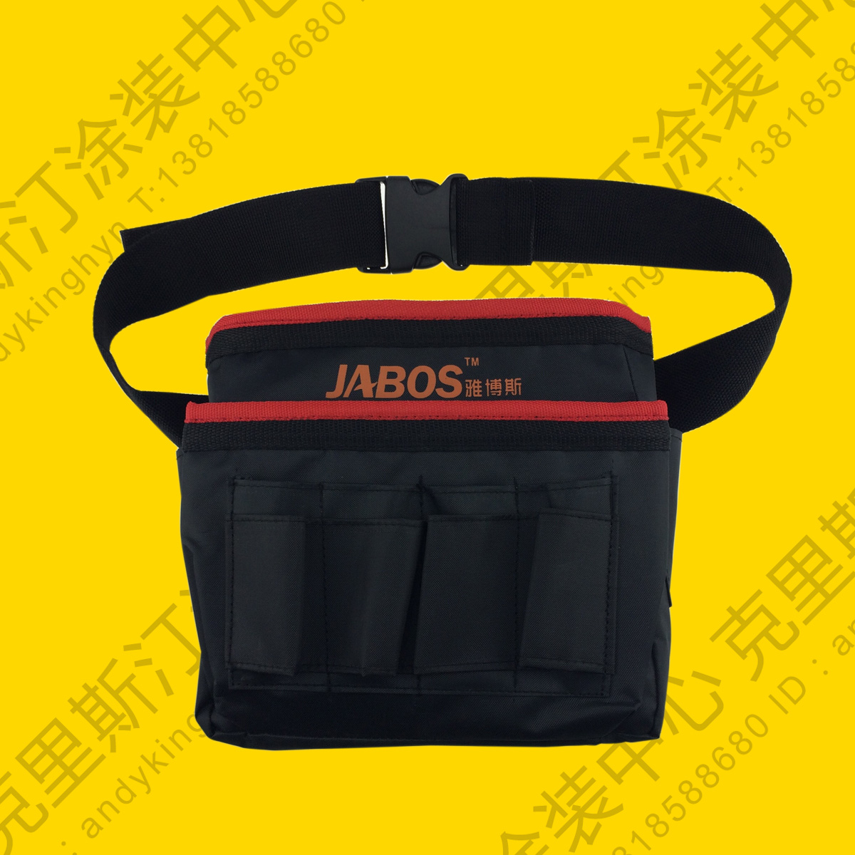 Professional paste wallpaper wallpaper construction tool Double layer canvas tool bag Carrying bag Fanny pack with belt
