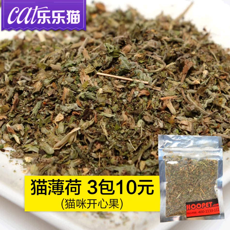 乐乐猫宠物*猫薄荷简装5g猫咪去毛球助消化猫零食天然 3包10元