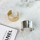 Hàn Quốc nặng tay đánh bóng kim loại mịn đơn giản trung tính hoang dã giả vàng 18k Nữ phiên bản Hàn Quốc của vòng tay trang sức rộng vòng băng ngọc thủy tảo neja Vòng đeo tay Cuff