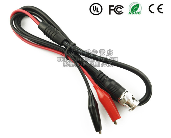BNC Revolution Double Clip Test Line Oscilloscope Connection Wire Q9 Turn Double Crocodile Clip Monitor Accessories Power Cord