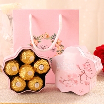 Candy box ins wind wedding ceremony European tinplate box creative bridesmaid companion gift box packaging 2022 new