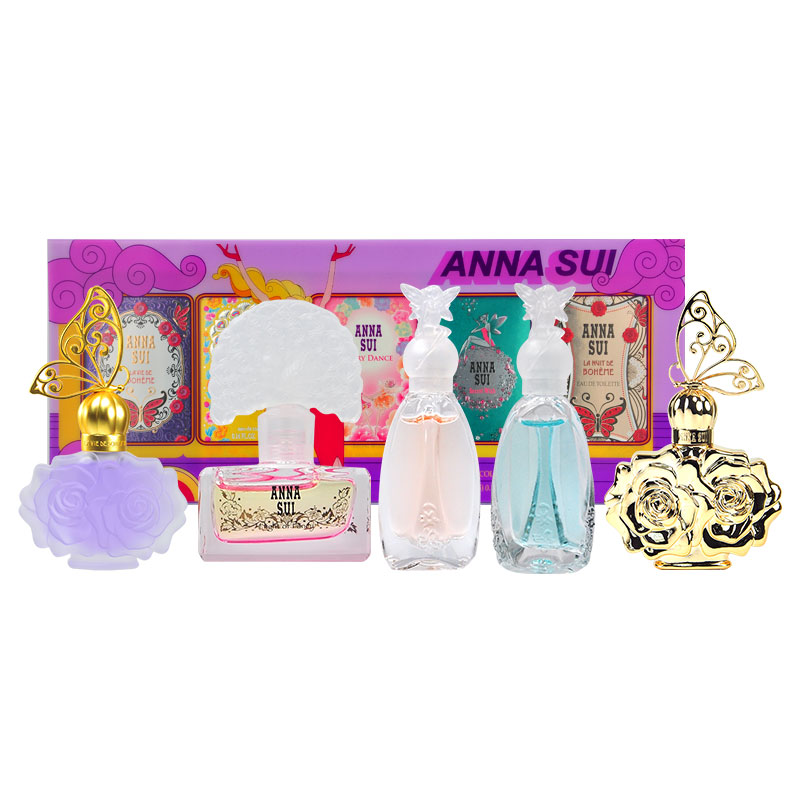 Anna sui/安娜苏女士迷你淡香水套装4ml x 5 持久清香