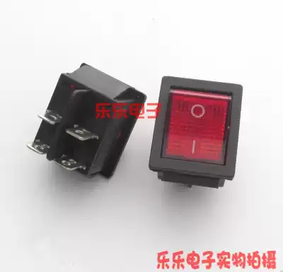 Copper pin KCD4 main chassis power switch rocker switch red with light 4 pin rocker switch 25x31mm