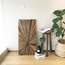 Solid wood decorative painting mural hanging painting three-dimensional painting living room entrance personality creative model room Hotel bed and breakfast decoration