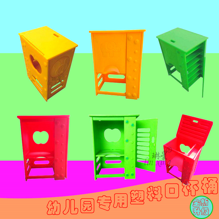 Lensing Kindergarten Plastic Mouth Cup Rack Cabinet Cups storage floor Insulated Barrel Cup Holder Tea Water Cabinet With Plaid with doors