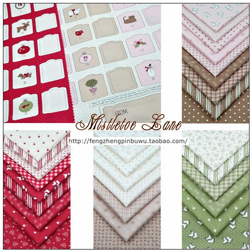 (kite parquet house) American import patchwork moda-mistletoe lane cloth group 31 color 1 16 yards
