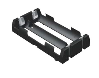 Battery box 18650 2 series parallel small black clip hollow 1049 plug-in battery holder battery buckle