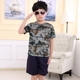 Trẻ em dành cho người lớn quần áo tập thể dục ngụy trang T-Shirt ngắn tay quần short phù hợp với nam giới và phụ nữ sinh viên trại mùa hè ngoài trời đào tạo quân sự quần áo thể thao trẻ em Quần áo ngoài trời cho trẻ em
