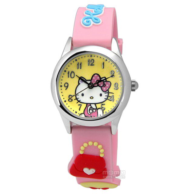 Hello Kitty International Royalty Princess Party Three-dimensional Styling Cartoon Rubber Child Watch Powder
