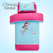 Thêu mẫu giáo quilt ba mảnh bông nap quilt quilt bông trẻ em bé bộ đồ giường sáu mảnh thiết lập với lõi