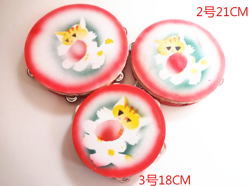 Factory direct sales No. 1 2 No. 3 flower tambourine thickened sheepskin flower bell drum