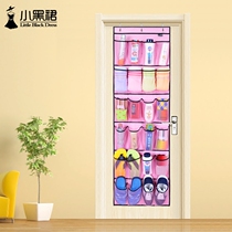 Small black skirt Oxford cloth door storage bag wardrobe Wall transparent fabric storage bag sundries storage bag
