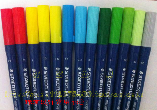 German imported Mark pen jewelry design style jeans clothing fabric color painted painting brush