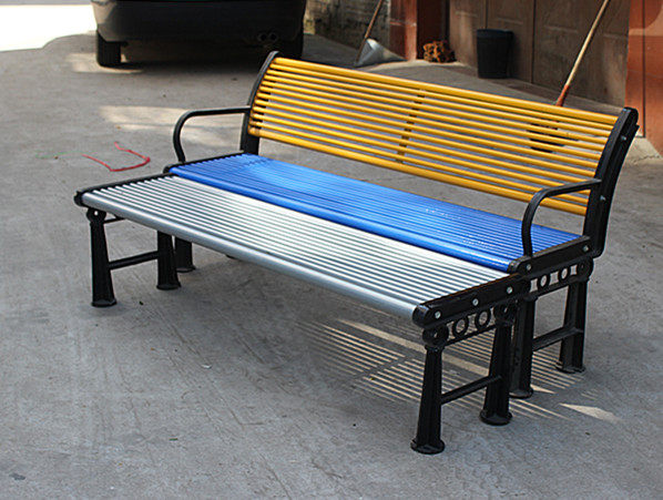 Imported solid wood Cast iron park chair bench solid wood outdoor long chair leisure chair bench outdoor seat