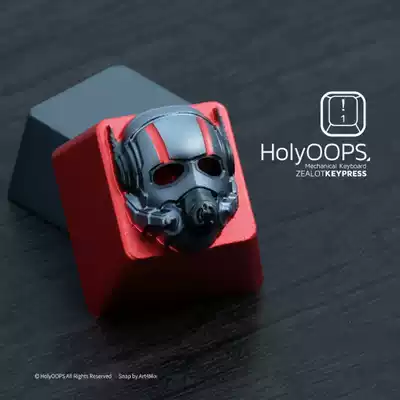 HolyOOPS Ant-man Avengers Aluminum alloy mechanical keyboard Full metal key cap translucent in external device