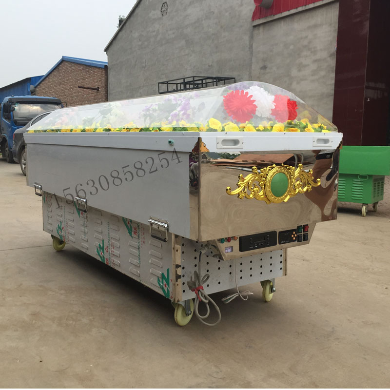 Funeral supplies ice bed Crystal coffin refrigerated coffin manufacturer direct sale of wholesale nationwide