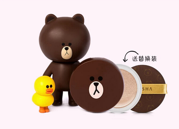 Missha/谜尚LINE FRIENDS气垫BB 布朗熊网红气垫 超人气首发
