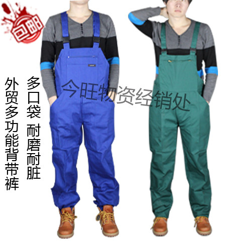 One-piece overalls men's foreign trade suspenders overalls thickened cold-proof work pants strong wear-resistant style random